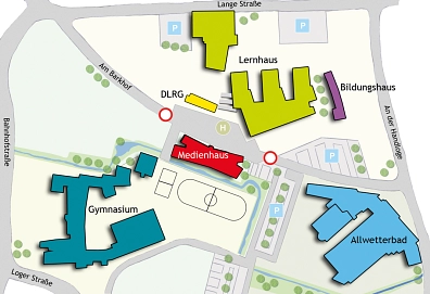 Campusplan Anfahrt Anfahrtsskizze Campus © Stadt Osterholz-Scharmbeck