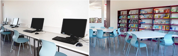 Hier sind zwei Bilder aus dem Selbstlerncenter der Bibliothek zu sehen.&nbsp;&copy;&nbsp;Stadt Osterholz-Scharmbeck